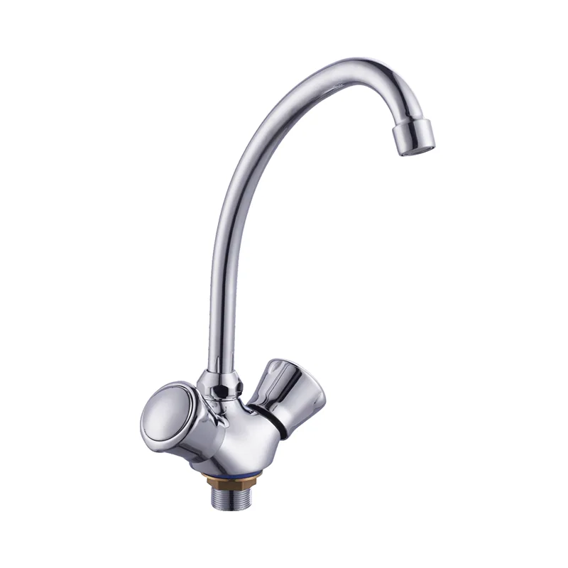 Torneira de cozinha moderna de pescoço moderno com banheira cromada