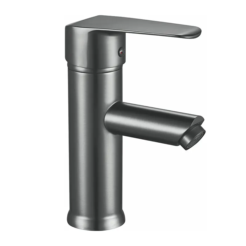 Torneira para lavatório cinza metalizado