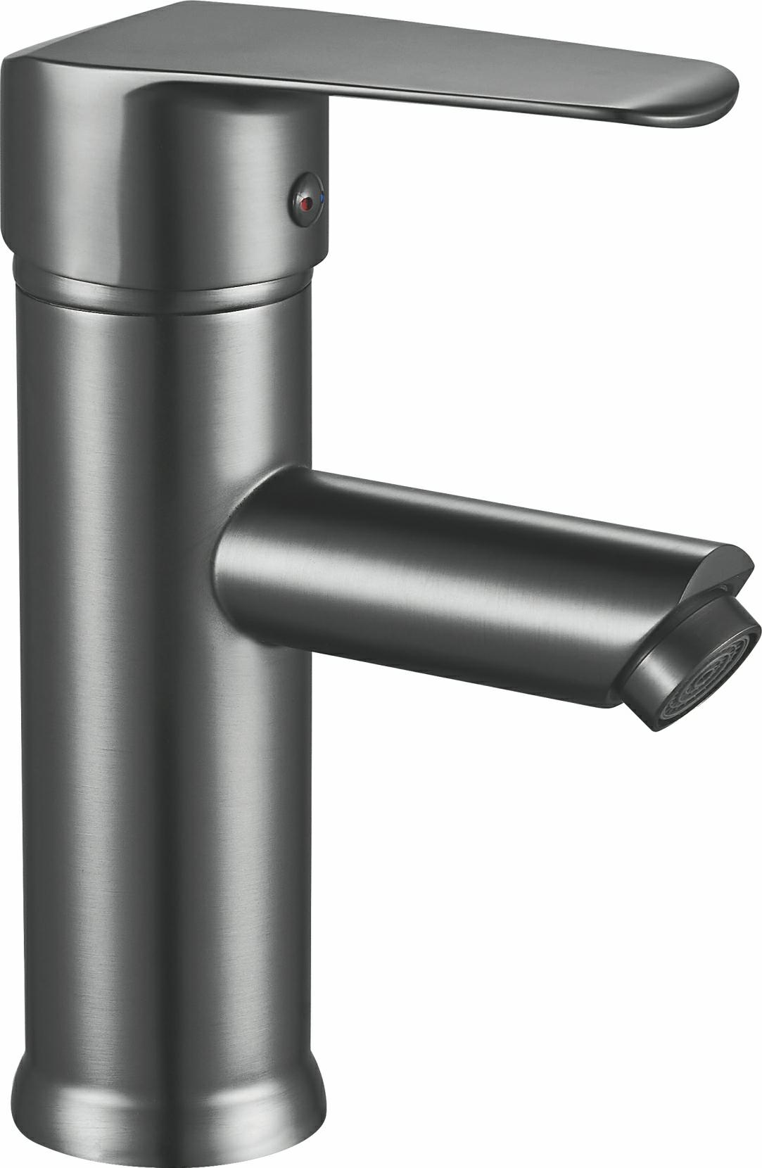 Torneira para lavatório cinza metalizado